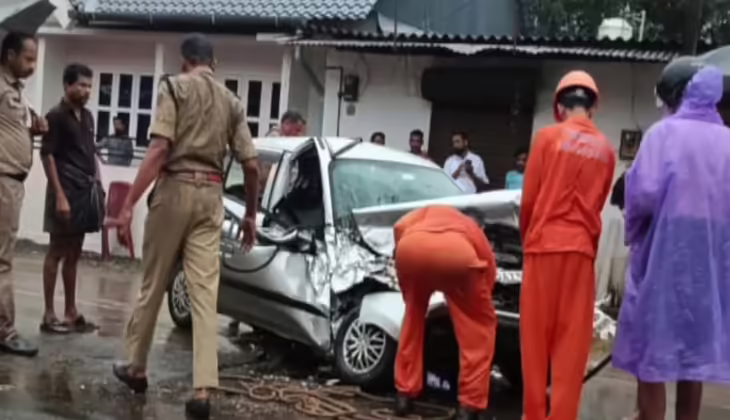 കോട്ടയം കിടങ്ങൂരിൽ കാറും ലോറിയും കൂട്ടിയിടിച്ചു; ഒരാൾ മരിച്ചു, രണ്ട് പേർക്ക് പരുക്ക്