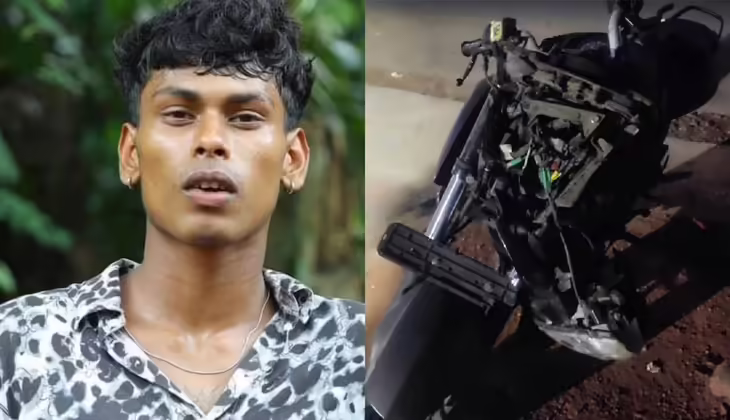 പെട്രോൾ പമ്പിലേക്ക് ബൈക്ക് തിരിക്കുന്നതിനിടെ ചരക്ക് ലോറിയിടിച്ചു; പ്ലസ് ടു വിദ്യാർത്ഥിക്ക് ദാരുണാന്ത്യം