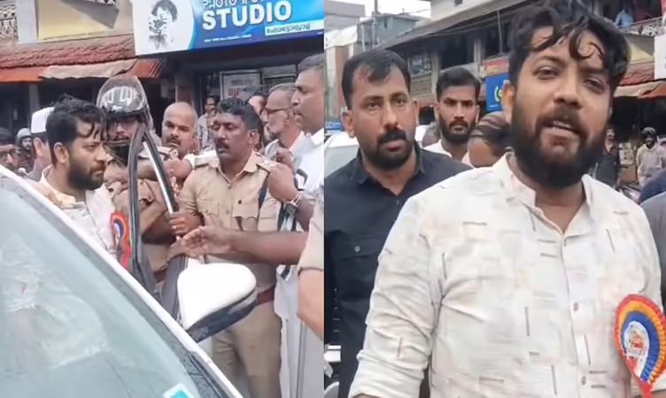 വടകരയിൽ ഷാഫി പറമ്പിലിന്റെ വണ്ടി തടഞ്ഞ് ഡിവൈഎഫ്‌ഐ; എംപിയും പ്രവർത്തകരും തമ്മിൽ വാക്കേറ്റം