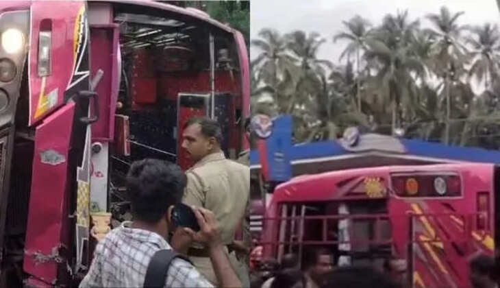 കോഴിക്കോട് ടിപ്പർ ലോറിയും സ്വകാര്യബസും കൂട്ടിയിടിച്ച് അപകടം; 53 പേർക്ക് പരിക്ക്