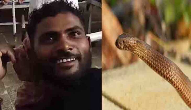 കടിച്ച പാമ്പിനെ തിരിച്ച്‌ കടിച്ച് യുവാവ് : ഒടുവില്‍ സംഭവിച്ചത്