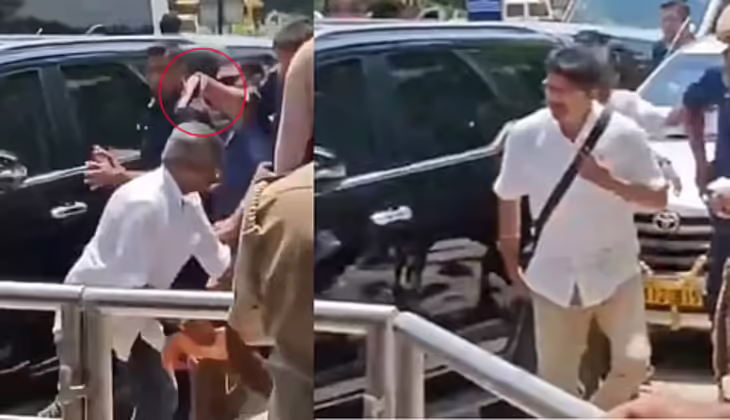 വിജയ്ക്കരികിലേക്ക് ഓടിയടുത്ത് ആരാധകൻ; തോക്കു ചൂണ്ടി ബോഡിഗാർഡ്: വീഡിയോ