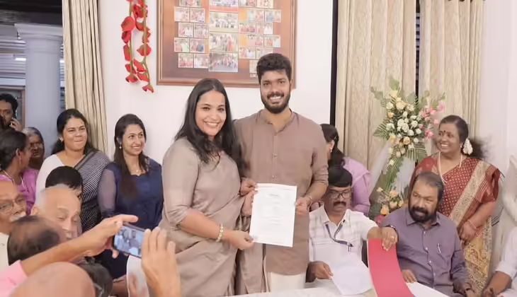 മന്ത്രി വി ശിവൻകുട്ടിയുടെ മകൻ ഗോവിന്ദ് വിവാഹിതനായി; വധു എലീന ജോർജ്
